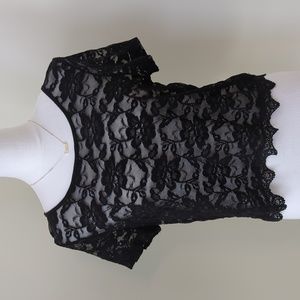 Floral lace crop top | Size L